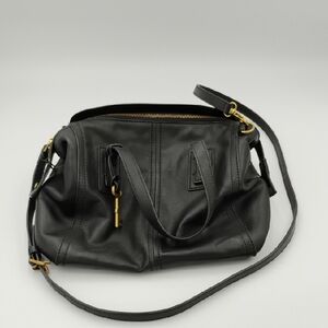 Fossil Emma Leather Satchel - Black